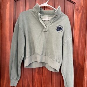 Victoria's Secret Green Cropped Sweatshirt
